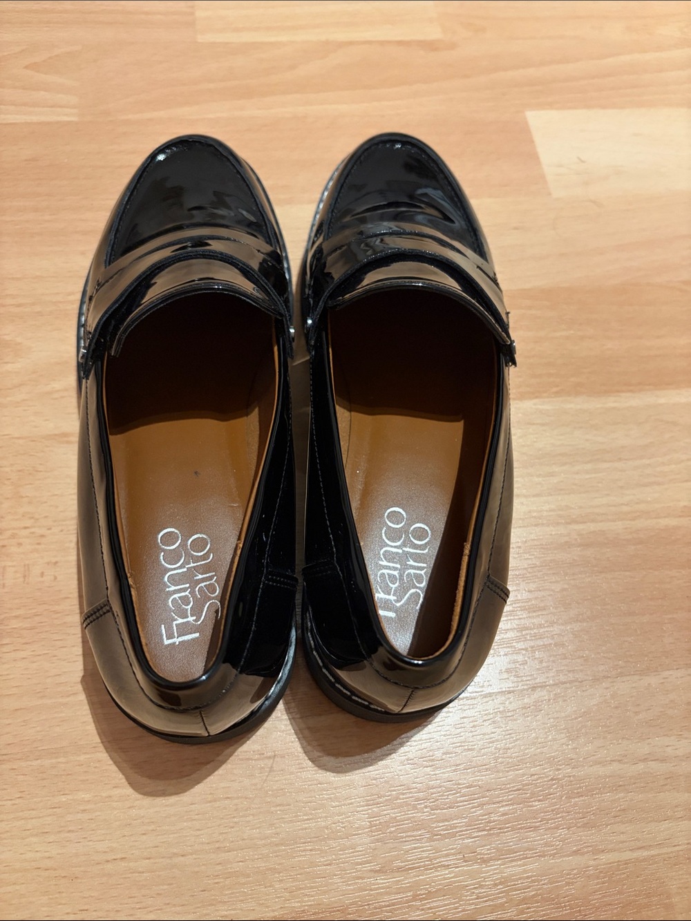 SARTO By Franco Sarto Black Patent Penny Loafers - Picture 2 of 4